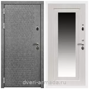 Входные двери лофт, Дверь входная Армада Престиж Белая шагрень МДФ 16 мм Штукатурка графит ФЛС - 502 / ФЛЗ-120 Дуб беленый
