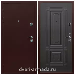 Современные входные двери, Дверь входная Армада Люкс Антик медь / ФЛ-2 Венге со звукоизоляцией в офис  эконом