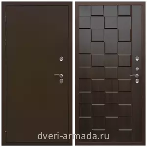 Тамбурные двери, Дверь входная уличная в дом Армада Термо Молоток коричневый/ МДФ 16 мм ОЛ-39 Эковенге