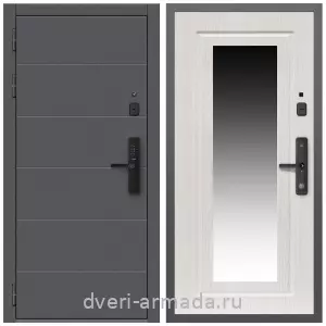 Входные двери со вставками, Дверь входная Армада Роуд МДФ 10 мм Kaadas S500 / МДФ 16 мм ФЛЗ-120 Дуб белёный