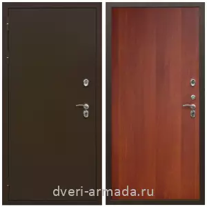 Двери в деревянный дом, Дверь входная железная утепленная  Армада Термо Молоток коричневый/ ПЭ Итальянский орех для дачи с замками