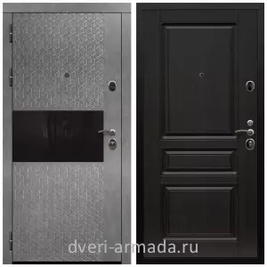 Входные двери графит, Дверь входная Армада Престиж Черная шагрень МДФ 16 мм Штукатурка графит / МДФ 16 мм ФЛ-243 Венге