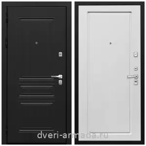 Входные двери толщиной 1.2 мм, Дверь входная Армада Экстра МДФ 10 мм ФЛ-243 Черная шагрень / МДФ 16 мм ФЛ-119 Ясень белый