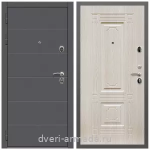 Двери МДФ для квартиры, Дверь входная Армада Роуд МДФ 10 мм / ФЛ-2 Дуб белёный