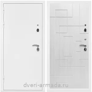 Красивые входные двери, Дверь входная Армада Оптима Белая шагрень / МДФ 16 мм ФЛ-57 Белый жемчуг