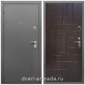 Современные входные двери, Дверь входная Армада Оптима Антик серебро / МДФ 16 мм ФЛ-57 Дуб шоколад