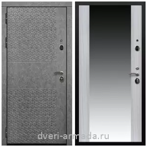 Входные двери лофт, Дверь входная Армада Престиж Черная шагрень МДФ 16 мм Штукатурка графит ФЛС - 502 / МДФ 16 мм СБ-16 Сандал белый