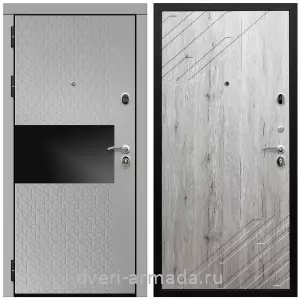 Входные двери лофт, Дверь входная Армада Престиж Черная шагрень МДФ 16 мм Милк рикамо софт / МДФ 16 мм ФЛ-143 Рустик натуральный