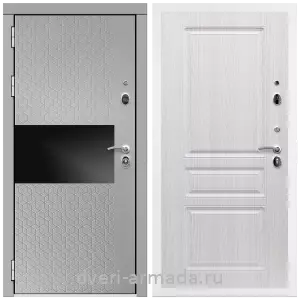 Одностворчатые входные двери, Дверь входная Армада Престиж Белая шагрень МДФ 16 мм Милк рикамо софт / МДФ 16 мм ФЛ-243 Дуб беленый