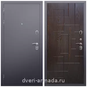Входные двери 960 мм, Дверь входная Армада Люкс Антик серебро / МДФ 16 мм ФЛ-57 Дуб шоколад