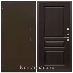 Для дачи, Дверь входная стальная уличная в дом Армада Термо Молоток коричневый/ ФЛ-243 Венге утепленная минватой