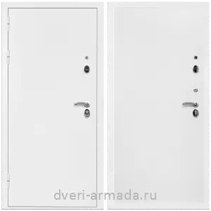 Одностворчатые входные двери, Дверь входная Армада Оптима Белая шагрень / МДФ 10 мм Гладкая Белый матовый