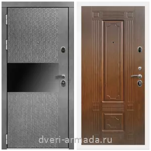 Входные двери лофт, Дверь входная Армада Престиж Белая шагрень МДФ 16 мм Штукатурка графит / ФЛ-2 Мореная береза