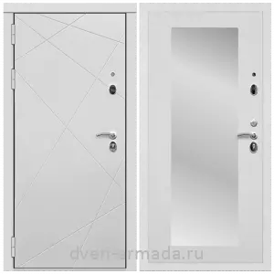 4 контура, Дверь входная Армада Тесла МДФ 16 мм / МДФ 16 мм ФЛЗ-Пастораль, Белый матовый