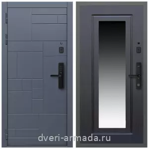 Входные двери со вставками, Умная входная смарт-дверь Армада Аккорд МДФ 10 мм Kaadas S500 / МДФ 16 мм ФЛЗ-120 Венге