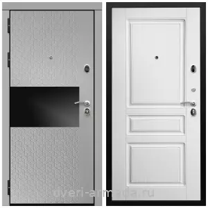 Современные входные двери, Дверь входная Армада Престиж Черная шагрень МДФ 16 мм Милк рикамо софт / МДФ 16 мм ФЛ-243 Ясень белый