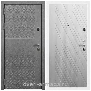 Правые входные двери, Дверь входная Армада Престиж Белая шагрень МДФ 16 мм Штукатурка графит ФЛС - 502 / ФЛ-86 Ясень Ривьера Айс
