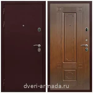 Антивандальные, Антивандальная металлическая  дверь входная Армада Престиж 2 Антик медь / МДФ 16 мм ФЛ-2 Мореная береза