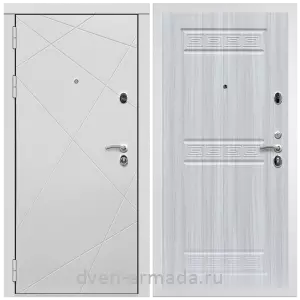 Дверь входная Армада Тесла МДФ 16 мм / МДФ 10 мм ФЛ-242 Сандал белый