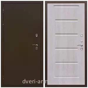 Тамбурные двери, Дверь входная уличная в дом Армада Термо Молоток коричневый/ ФЛ-39 Дуб филадельфия крем для дачи эконом класса