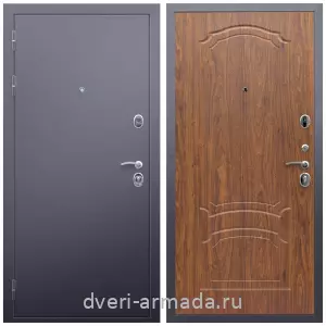 Правые входные двери, Дверь входная металлическая утепленная Армада Люкс Антик серебро / ФЛ-140 Морёная береза двухконтурная