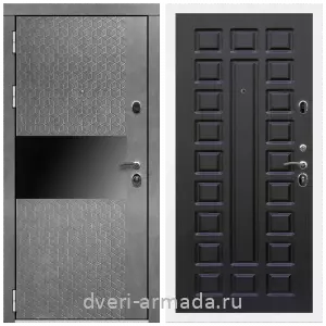 Входные двери с двумя петлями, Дверь входная Армада Престиж Белая шагрень МДФ 16 мм Штукатурка графит / ФЛ-183 Венге