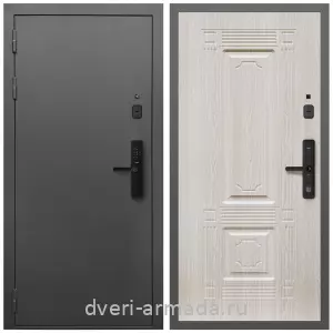 Входные двери с двумя петлями, Умная входная смарт-дверь Армада Гарант Kaadas S500/ МДФ 6 мм ФЛ-2 Дуб белёный