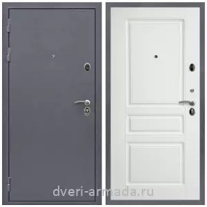 Входные двери модерн, Дверь входная Армада Престиж Strong антик серебро / МДФ 16 мм ФЛ-243 Белый матовый