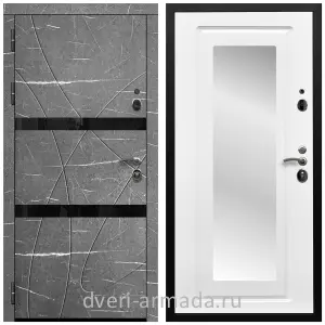 Одностворчатые входные двери, Дверь входная Армада Престиж Черная шагрень МДФ 16 мм Торос графит / МДФ 16 мм ФЛЗ-120 Ясень белый