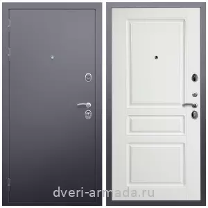 Современные входные двери, Дверь входная Армада Люкс Антик серебро / МДФ 16 мм ФЛ-243 Белый матовый