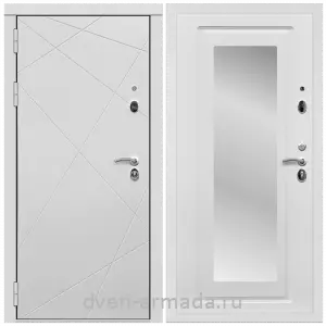 Заводские входные двери, Дверь входная Армада Тесла МДФ 16 мм / МДФ 16 мм ФЛЗ-120 Ясень белый