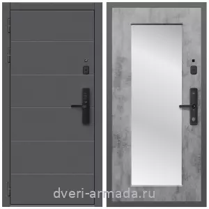 Входные двери со вставками, Дверь входная Армада Роуд МДФ 10 мм Kaadas S500 / МДФ 16 мм ФЛЗ-Пастораль, Бетон темный