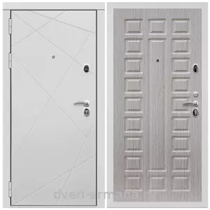 Входные двери Белый сандал, Дверь входная Армада Тесла МДФ 16 мм / МДФ 16 мм ФЛ-183 Сандал белый