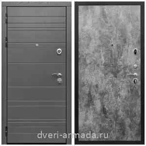 Элитные, Дверь входная Армада Роял Вуд МДФ 10 мм графит / МДФ 6 мм ПЭ Цемент темный