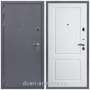 Входные двери модерн, Дверь входная Армада Престиж Strong антик серебро / ФЛ-117 Белый матовый