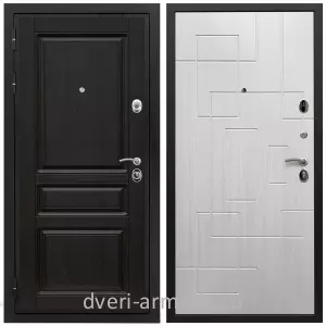 Двери МДФ для квартиры, Дверь входная Армада Премиум-Н МДФ 16 мм ФЛ-243 Венге / МДФ 16 мм ФЛ-57 Белый жемчуг