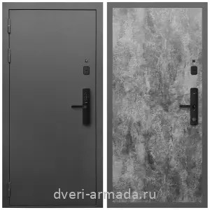 3 контура, Умная входная смарт-дверь Армада Гарант Kaadas S500 / МДФ 6 мм ПЭ Цемент темный