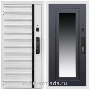 Двери МДФ для квартиры, Умная входная смарт-дверь Армада Каскад WHITE МДФ 10 мм Kaadas K9 / МДФ 16 мм ФЛЗ-120 Венге