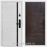 Умная входная смарт-дверь Армада Каскад WHITE МДФ 10 мм Kaadas S500 / МДФ 16 мм ФЛ-57 Дуб шоколад