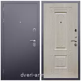 Одностворчатые входные двери, Дверь входная Армада Люкс Антик серебро / ФЛ-2 Дуб белёный от производителя в коттедж с теплоизоляцией