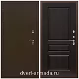 Парадные, Дверь входная стальная уличная в дом Армада Термо Молоток коричневый/ ФЛ-243 Венге утепленная минватой