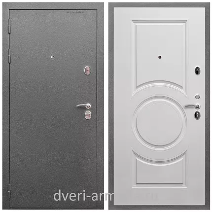 Дверь входная Армада Оптима Антик серебро / МДФ 16 мм МС-100 Белый матовый