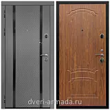 Дверь входная Армада Престиж Черная шагрень МДФ 16 мм Графит абсолют софт / ФЛ-140 Морёная берёза