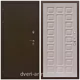 Уличные, Дверь входная утепленная для загородного дома Армада Термо Молоток коричневый/ ФЛ-183 Сандал белый от производителя