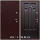 Входные двери 2050 мм, Дверь входная стальная теплая Армада Люкс Антик медь / ФЛ-58 Венге двухконтурная в тамбур