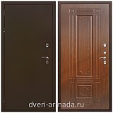 Дверь входная утепленная для загородного дома Армада Термо Молоток коричневый/ ФЛ-2 Мореная береза