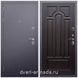 МДФ с фрезеровкой, Дверь входная Армада Люкс Антик серебро / ФЛ-58 Венге от завода в частный дом уличная