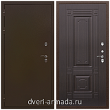 Непромерзающие входные двери, Дверь входная железная в квартиру Армада Термо Молоток коричневый/ ФЛ-2 Венге минвата от производителя в коридор простая в подъезд 