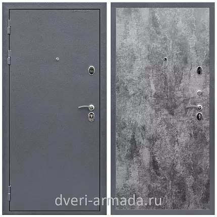 Дверь входная Армада Престиж Strong антик серебро / МДФ 6 мм ПЭ Цемент темный